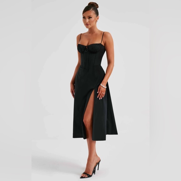 BABYBOO DEANNA MIDI DRESS - BLACK - Picture 3 of 5